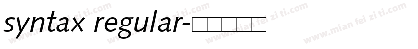 syntax regular字体转换